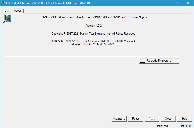 GX3104 Virtual Panel – About Page