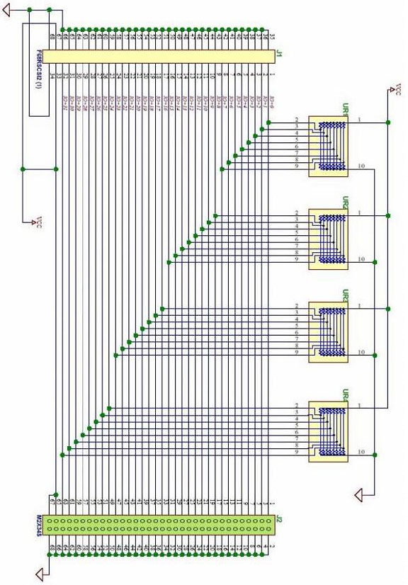GT95014 Single-Ended DIO Adapter Schematic