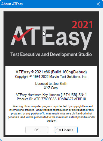 Upgrading ATEasy USB License Key | Marvin Test Solutions, Inc.