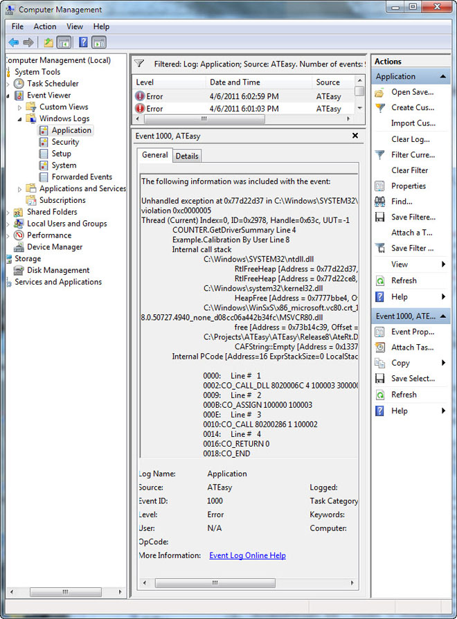 ATEasy Crash Analysis Tool Marvin Test Solutions, Inc.