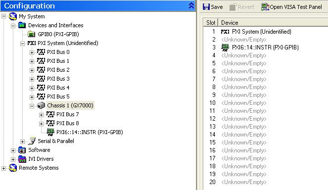 How to configure NI-MAX version 4.1 and above to recognize a Marvin Test Solutions chassis.