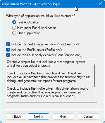 ATEasy Application Wizard